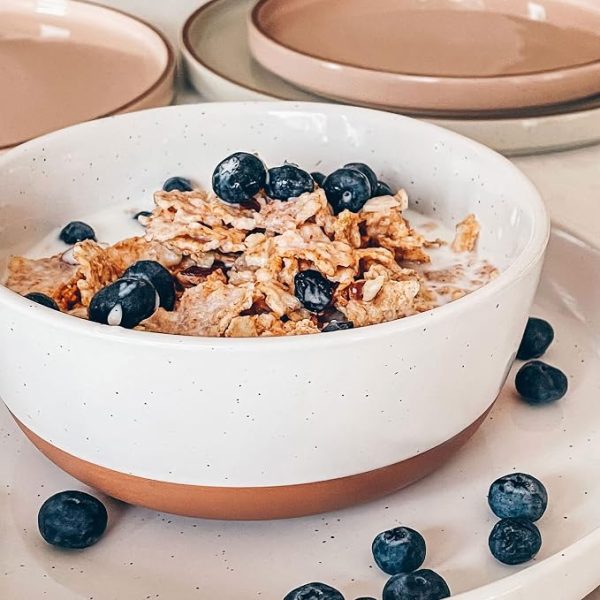 Ceramic Flat Bowls, 25 Oz, For Soup Salad Rice, Set of 4